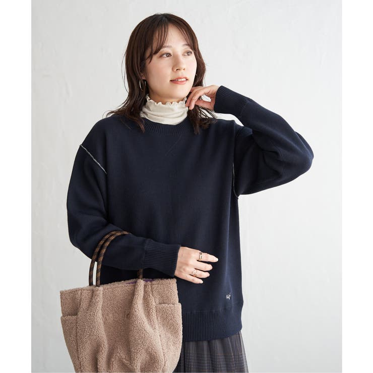 コットンMIXスウェットライクニット | ikka  | 詳細画像6 