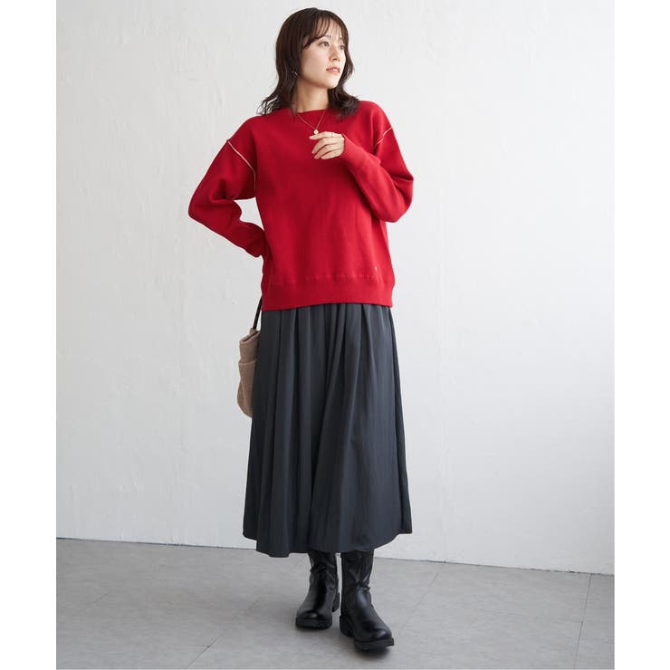 コットンMIXスウェットライクニット | ikka  | 詳細画像13 