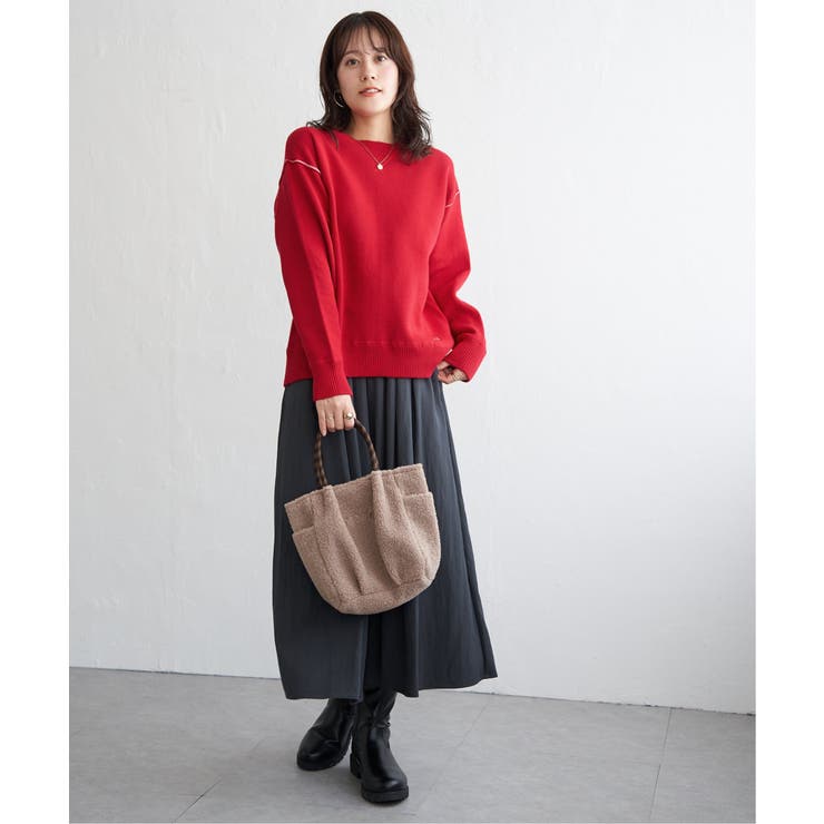 コットンMIXスウェットライクニット | ikka  | 詳細画像14 