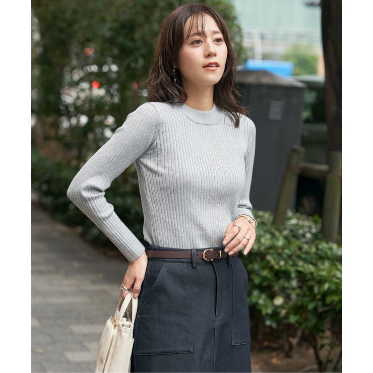 ミニハイネックリブニット | ikka  | 詳細画像1 