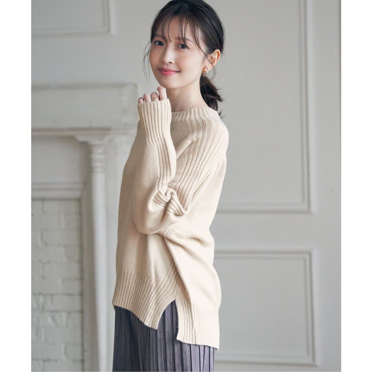 サイドスリットニットプルオーバー | ikka  | 詳細画像17 