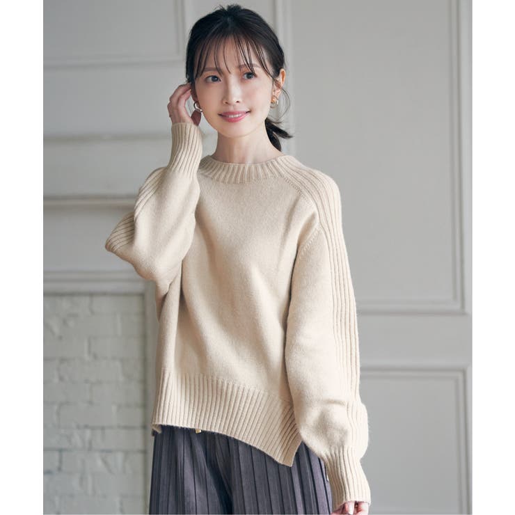 サイドスリットニットプルオーバー | ikka  | 詳細画像18 