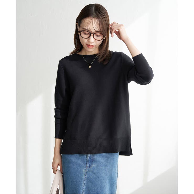 【洗濯機で洗える】GOKU楽ニットプルオーバー | ikka  | 詳細画像10 