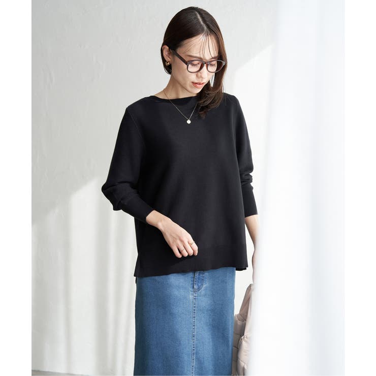 【洗濯機で洗える】GOKU楽ニットプルオーバー | ikka  | 詳細画像11 