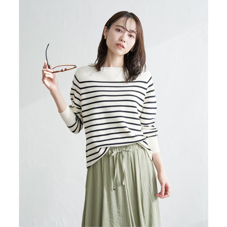 オフホワイト | 【洗濯機で洗える】GOKU楽ニットプルオーバー | ikka 