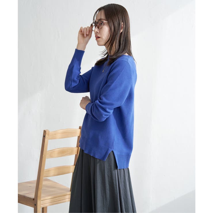 【洗濯機で洗える】GOKU楽ニットプルオーバー | ikka  | 詳細画像19 