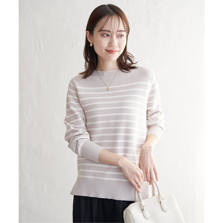 ベージュ | 【洗濯機で洗える】GOKU楽ニットプルオーバー | ikka 