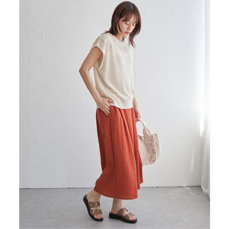 透かし編みニットプルオーバー | ikka  | 詳細画像6 