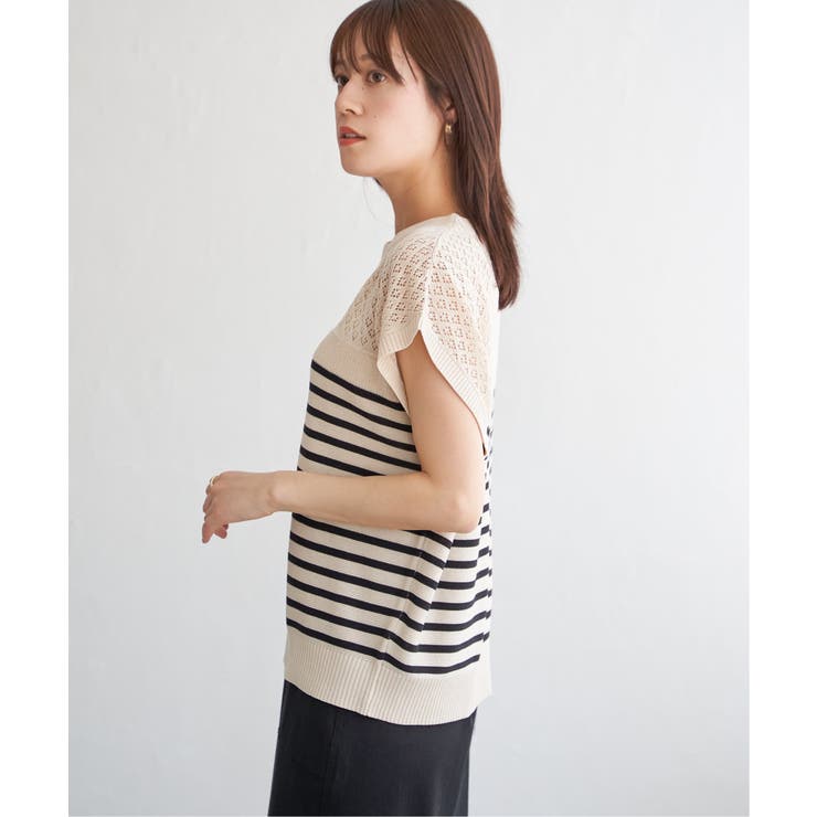 透かし編みニットプルオーバー | ikka  | 詳細画像14 