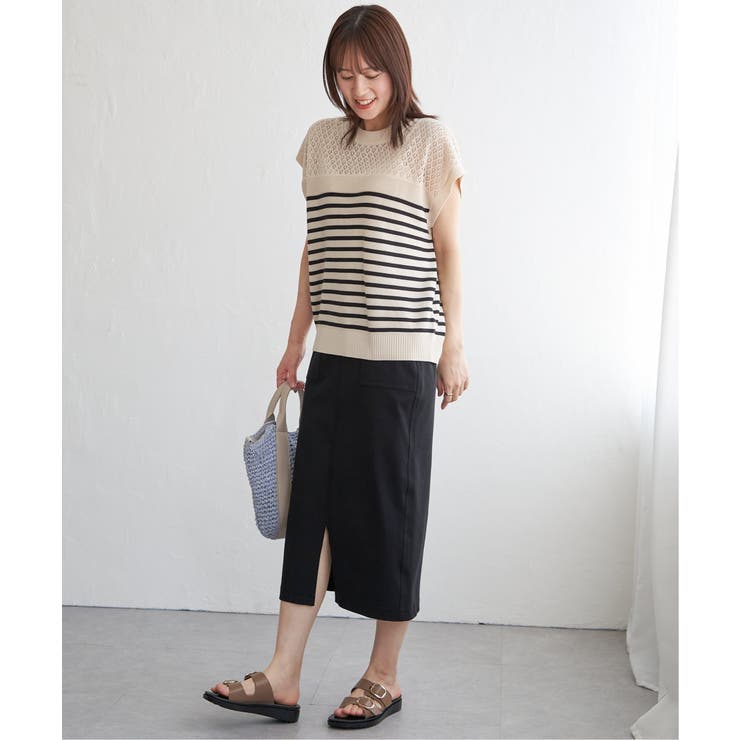 透かし編みニットプルオーバー | ikka  | 詳細画像4 