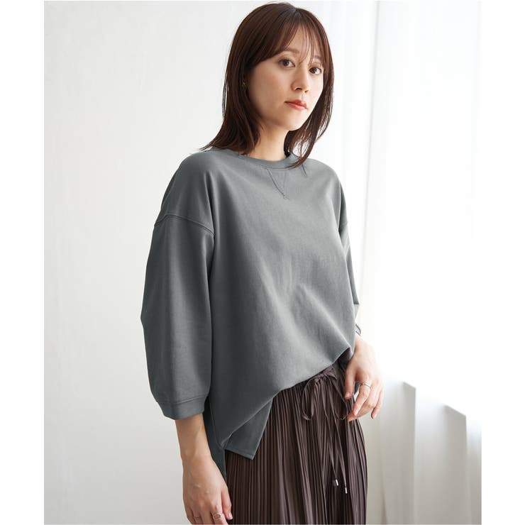 【接触冷感】冷感ミニ裏毛スウェットT  | ikka  | 詳細画像7 