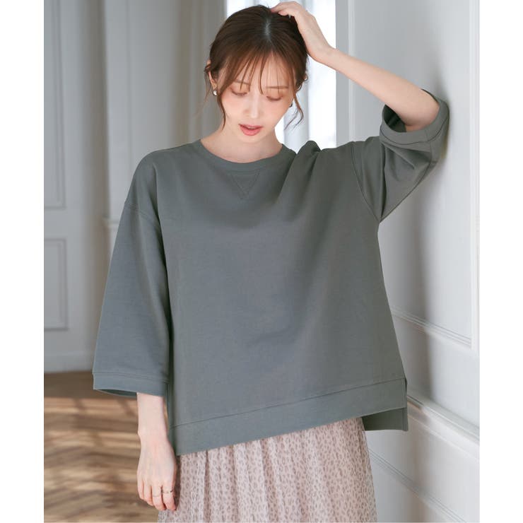 【接触冷感】冷感ミニ裏毛スウェットT  | ikka  | 詳細画像2 