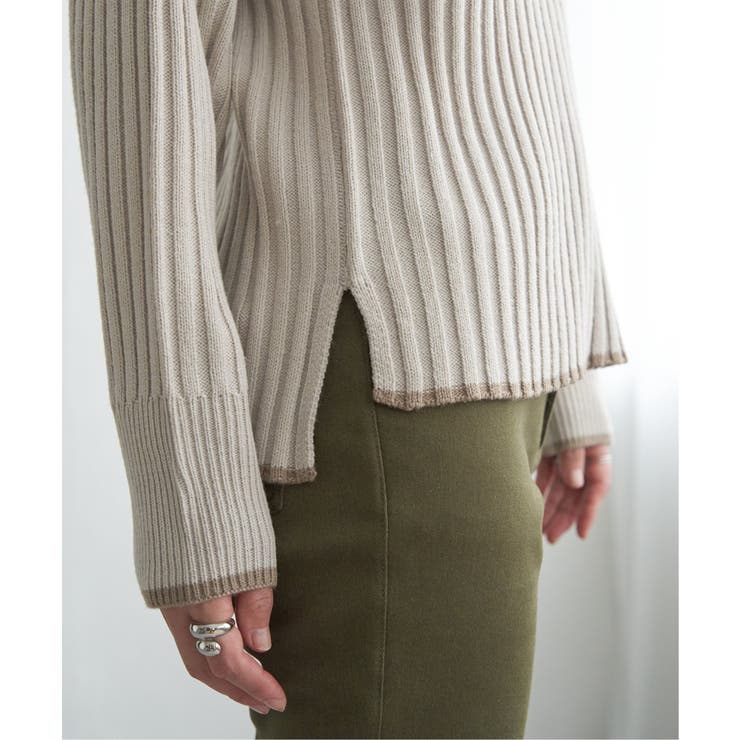 ７Gワイドリブ切り替え配色プルオーバー | ikka  | 詳細画像38 