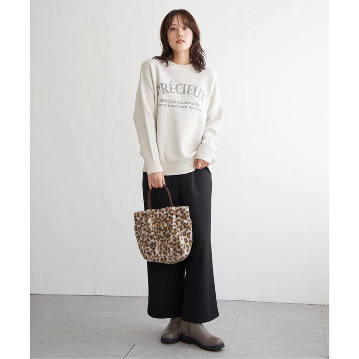 【親子コーデ】コットンMIXジャガードロゴプルオーバー | ikka  | 詳細画像7 