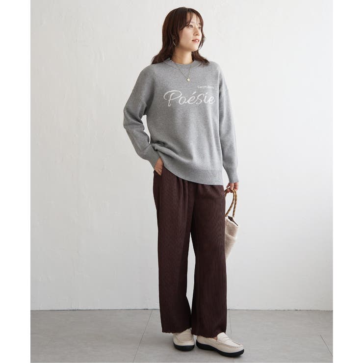 【親子コーデ】コットンMIXジャガードロゴプルオーバー | ikka  | 詳細画像11 