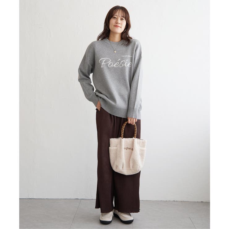 【親子コーデ】コットンMIXジャガードロゴプルオーバー | ikka  | 詳細画像12 