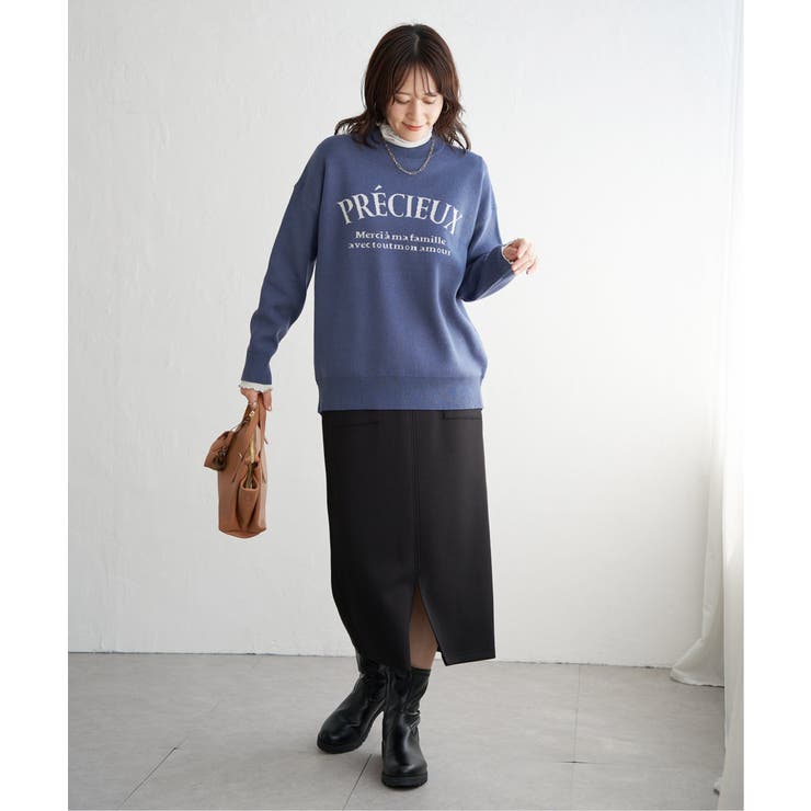 【親子コーデ】コットンMIXジャガードロゴプルオーバー | ikka  | 詳細画像14 