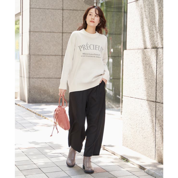 【親子コーデ】コットンMIXジャガードロゴプルオーバー | ikka  | 詳細画像3 