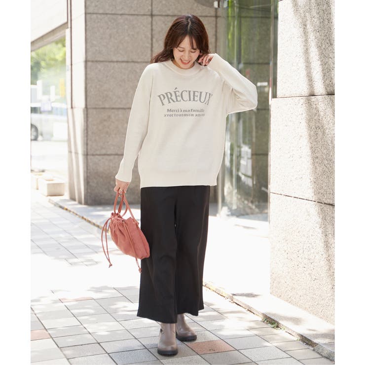 【親子コーデ】コットンMIXジャガードロゴプルオーバー | ikka  | 詳細画像4 