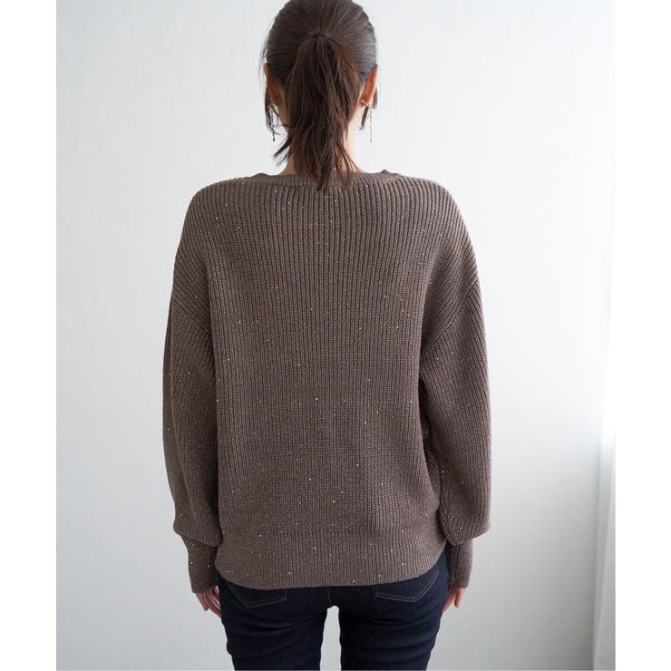 ラメスパンコールニットプルオーバー | ikka  | 詳細画像12 