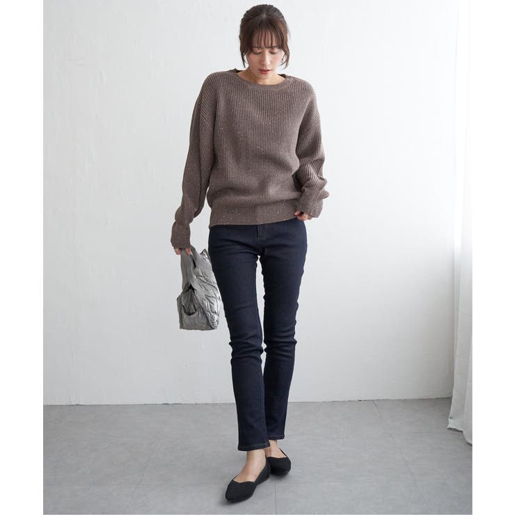 ラメスパンコールニットプルオーバー | ikka  | 詳細画像3 