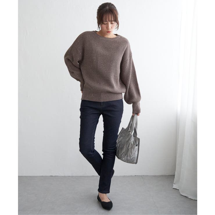 ラメスパンコールニットプルオーバー | ikka  | 詳細画像4 