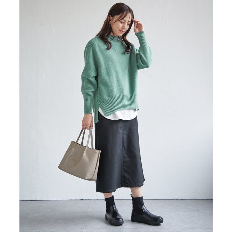 【雑誌InRed1月号掲載】サイドスリットニットプルオーバー【親子コーデ】 | ikka  | 詳細画像14 