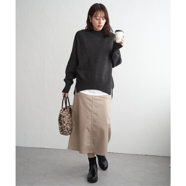 【雑誌InRed1月号掲載】サイドスリットニットプルオーバー【親子コーデ】 | ikka  | 詳細画像25 