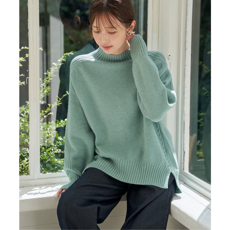 【雑誌InRed1月号掲載】サイドスリットニットプルオーバー【親子コーデ】 | ikka  | 詳細画像2 