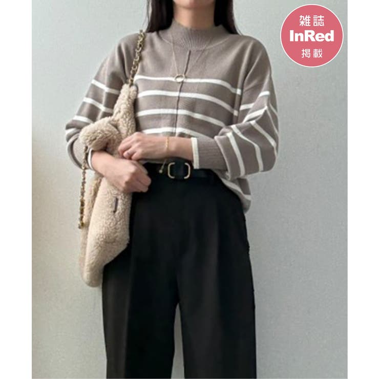 ベージュ | 【雑誌InRed12月号掲載】コットンミックスバックスリットニット【親子コーデ】 | ikka 