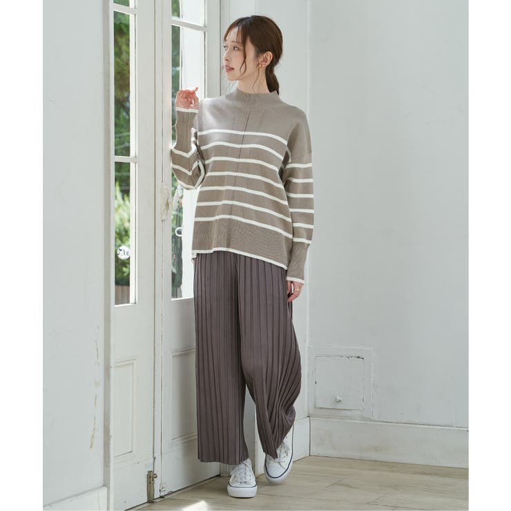 【雑誌InRed12月号掲載】コットンミックスバックスリットニット【親子コーデ】 | ikka  | 詳細画像5 