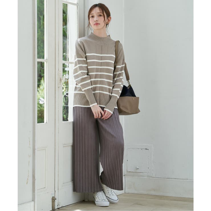 【雑誌InRed12月号掲載】コットンミックスバックスリットニット【親子コーデ】 | ikka  | 詳細画像6 