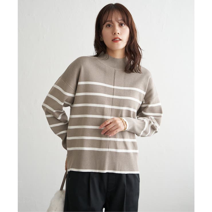 【雑誌InRed12月号掲載】コットンミックスバックスリットニット【親子コーデ】 | ikka  | 詳細画像7 