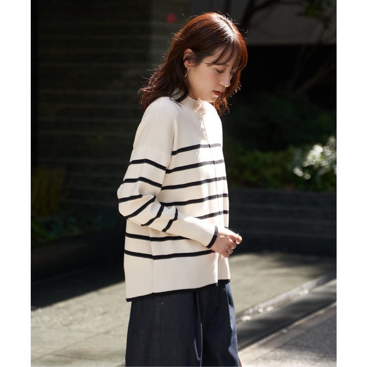 【雑誌InRed12月号掲載】コットンミックスバックスリットニット【親子コーデ】 | ikka  | 詳細画像9 