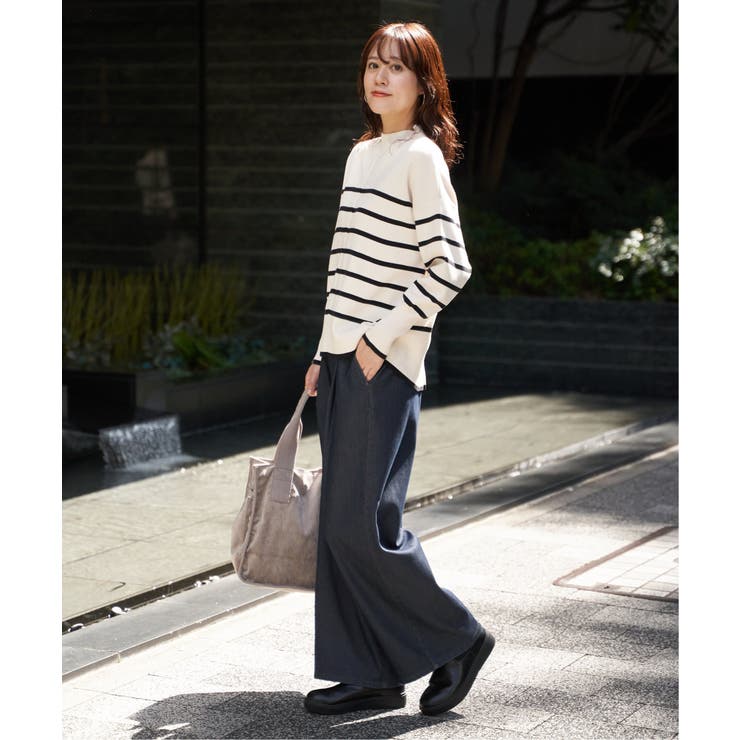 【雑誌InRed12月号掲載】コットンミックスバックスリットニット【親子コーデ】 | ikka  | 詳細画像10 