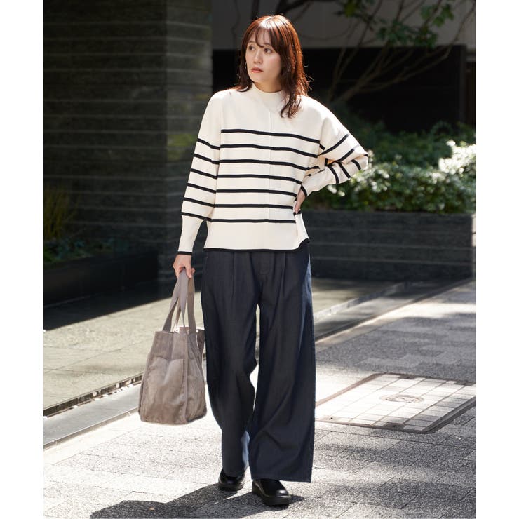 【雑誌InRed12月号掲載】コットンミックスバックスリットニット【親子コーデ】 | ikka  | 詳細画像11 