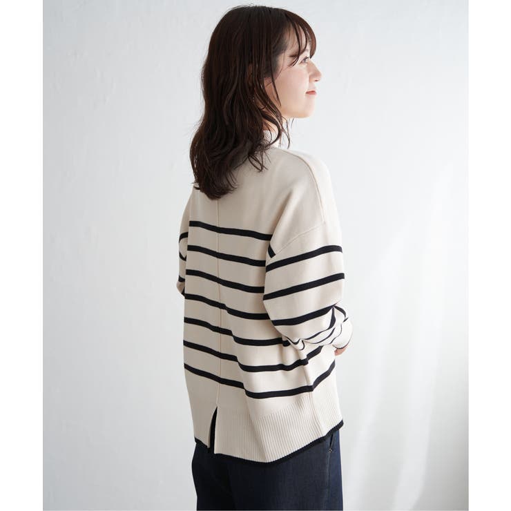 【雑誌InRed12月号掲載】コットンミックスバックスリットニット【親子コーデ】 | ikka  | 詳細画像13 