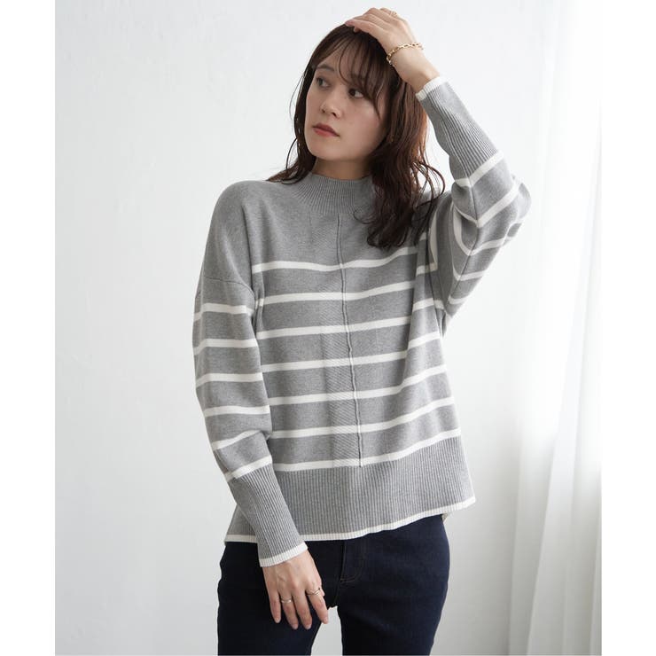 【雑誌InRed12月号掲載】コットンミックスバックスリットニット【親子コーデ】 | ikka  | 詳細画像15 