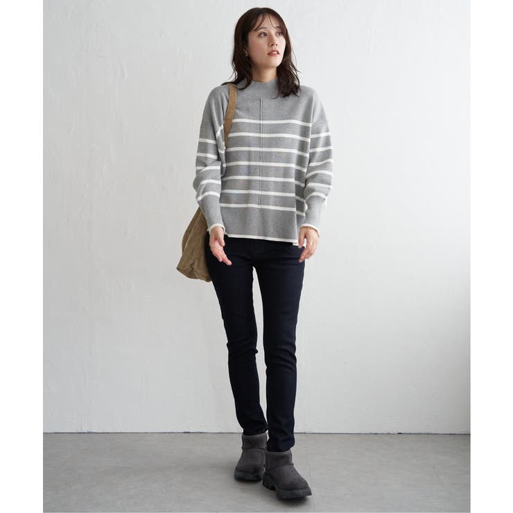 【雑誌InRed12月号掲載】コットンミックスバックスリットニット【親子コーデ】 | ikka  | 詳細画像16 