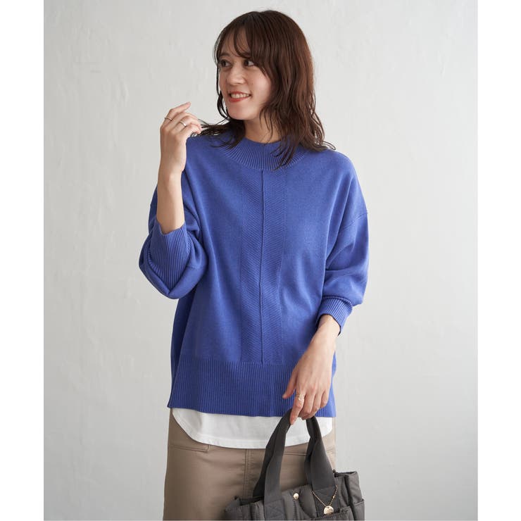 【雑誌InRed12月号掲載】コットンミックスバックスリットニット【親子コーデ】 | ikka  | 詳細画像20 