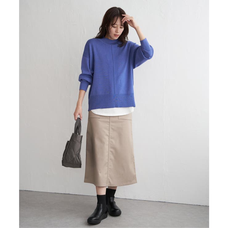 【雑誌InRed12月号掲載】コットンミックスバックスリットニット【親子コーデ】 | ikka  | 詳細画像21 