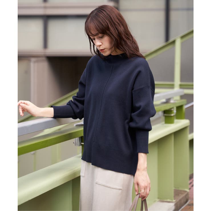 【雑誌InRed12月号掲載】コットンミックスバックスリットニット【親子コーデ】 | ikka  | 詳細画像22 