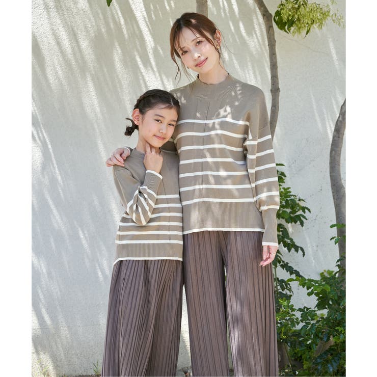 【雑誌InRed12月号掲載】コットンミックスバックスリットニット【親子コーデ】 | ikka  | 詳細画像36 