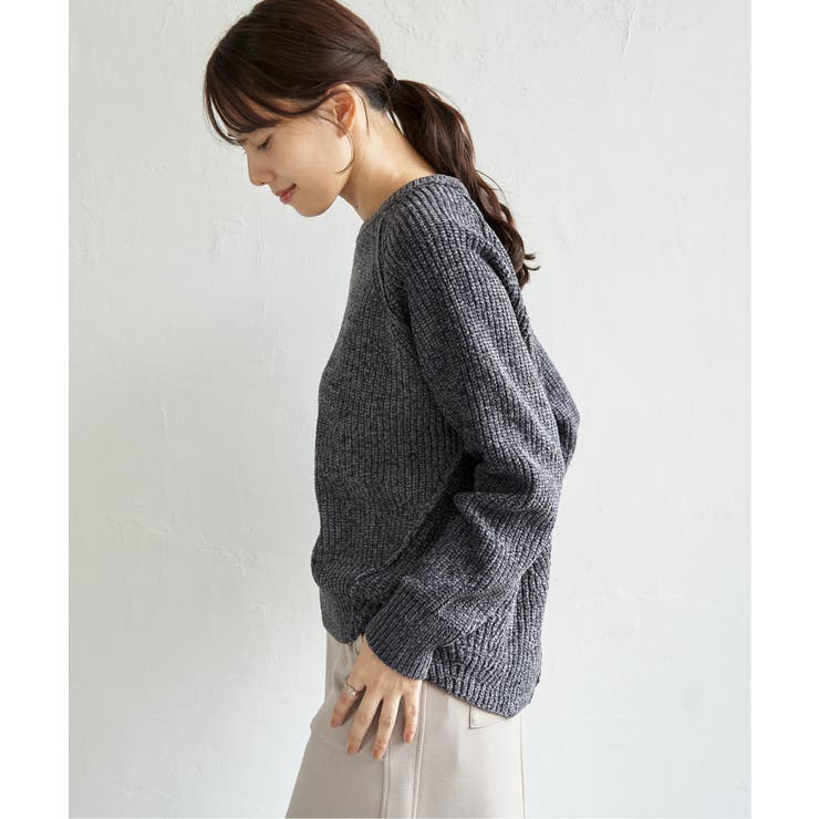 畦編みモールニットプルオーバー | ikka  | 詳細画像6 