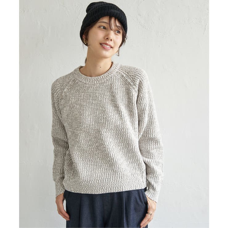 畦編みモールニットプルオーバー | ikka  | 詳細画像9 