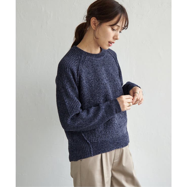 畦編みモールニットプルオーバー | ikka  | 詳細画像13 
