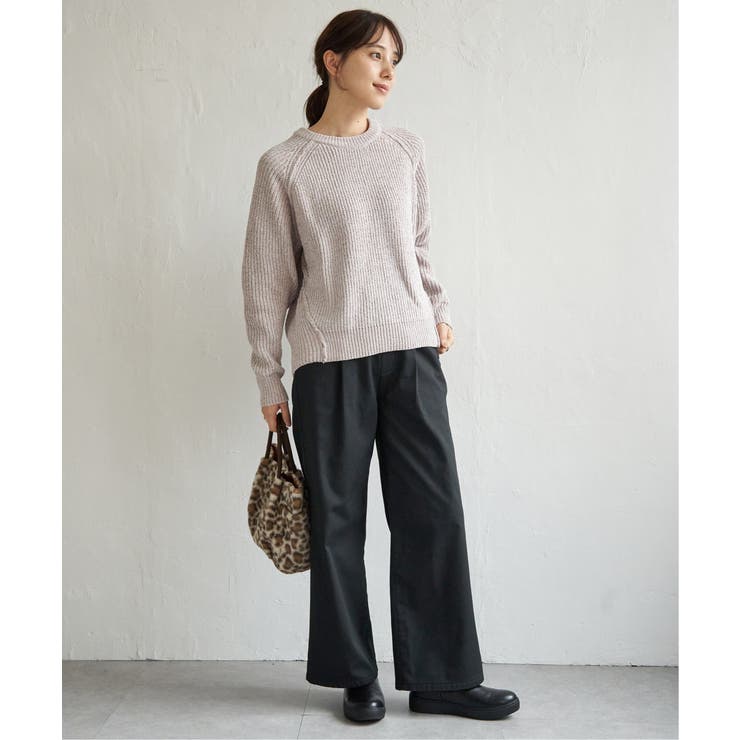 畦編みモールニットプルオーバー | ikka  | 詳細画像4 