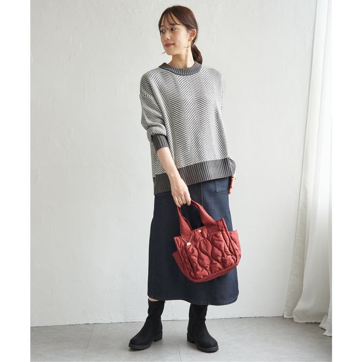 【お得だ値】ヘリンボン柄ニットプルオーバー | ikka  | 詳細画像7 