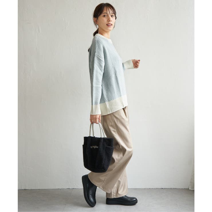 【お得だ値】ヘリンボン柄ニットプルオーバー | ikka  | 詳細画像16 