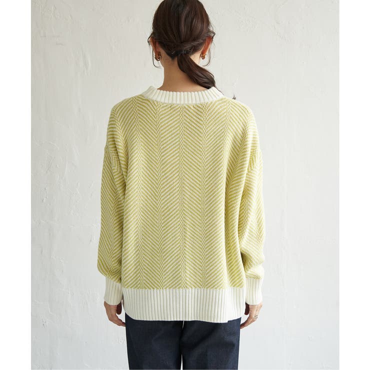 【お得だ値】ヘリンボン柄ニットプルオーバー | ikka  | 詳細画像21 